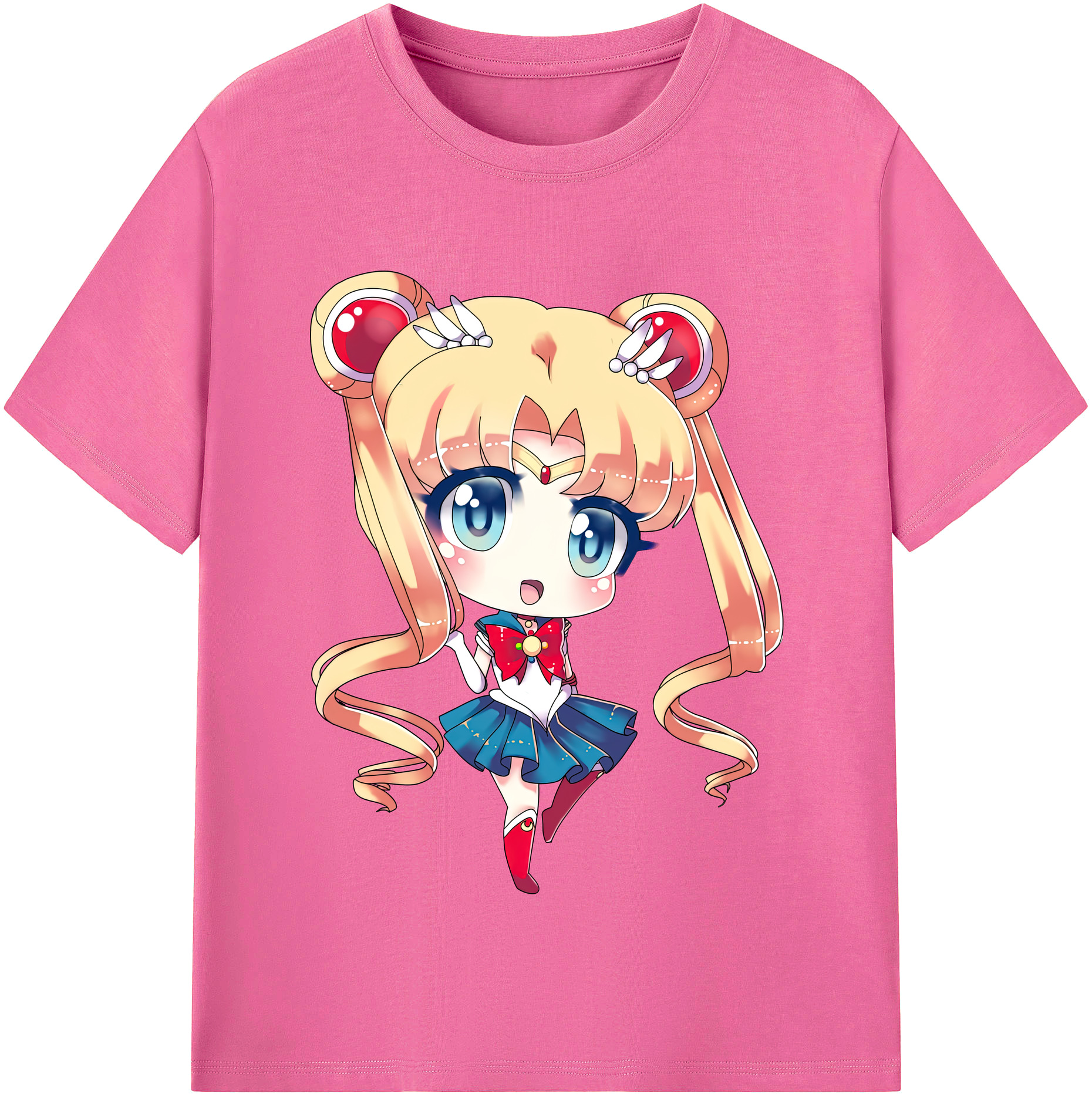 （画像用） 美少女戦士セーラームーン 月野 うさぎ つきの うさぎ Sailor Moon Tsukino Usagi レディースカジュアルプリントTシャツ（綿100％）